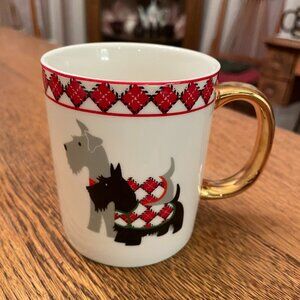 Scotty Dog Argyle Themed Coffee Cup Mug by Grace Fine Porcelain